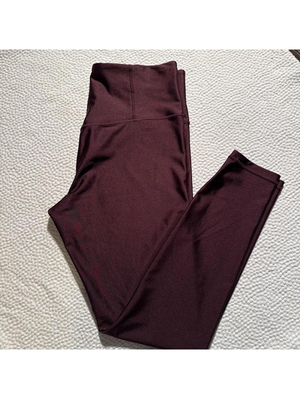 Athleta Elation Sheen Tight Burgundy Leggings Size Large